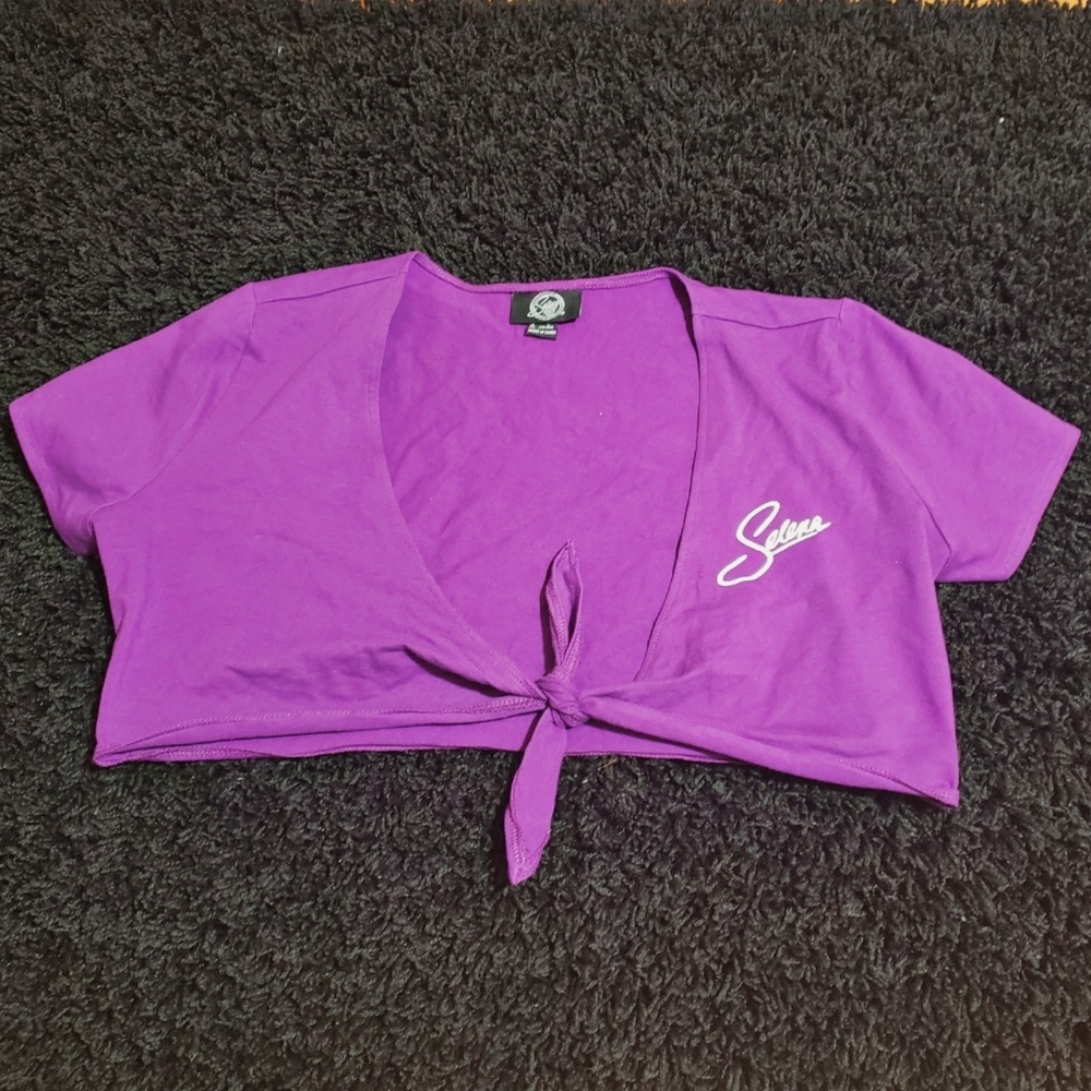 Selena Purple Tie up shirt